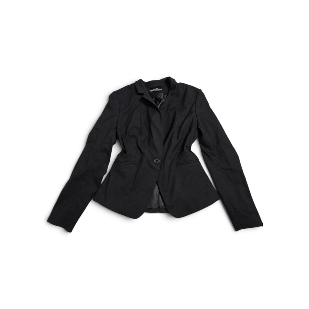 H&M Black Fitted Blazer Jacket Women's Medium Career Office